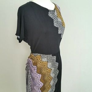 BCBG MAXAZRIA Dress 80s Look Silky Spiderweb M